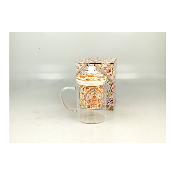 Dzbanek szklany do herbaty z porcelanowym sitkiem Duo Gift, 450 ml