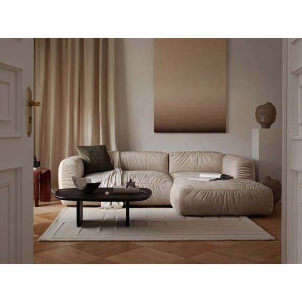 Beżowa rozkładana sofa modułowa 264 cm – Micadoni -image-1