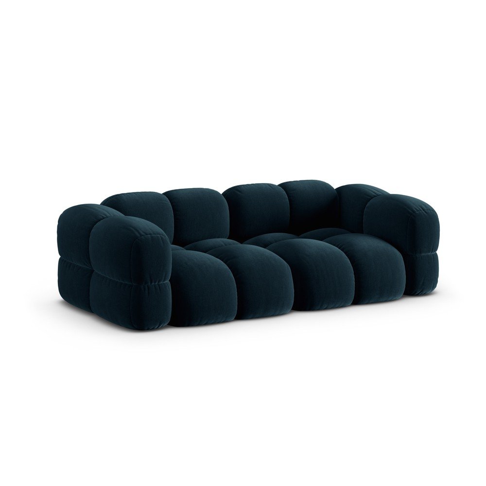 Ciemnoniebieska aksamitna sofa 250 cm Loretto – Cosmopolitan Design (zdjęcie 2)
