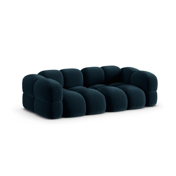 Ciemnoniebieska aksamitna sofa 250 cm Loretto – Cosmopolitan Design-image-2