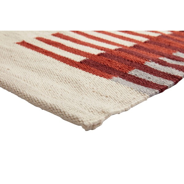 Beżowo-czerwony dywan Hübsch Sarah, 80x200 cm-image-2