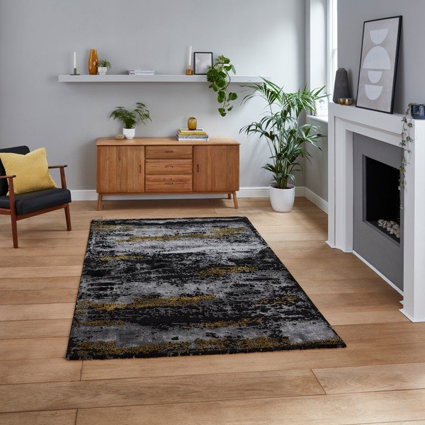 Czarno-złoty dywan 290x200 cm Craft – Think Rugs-image-2