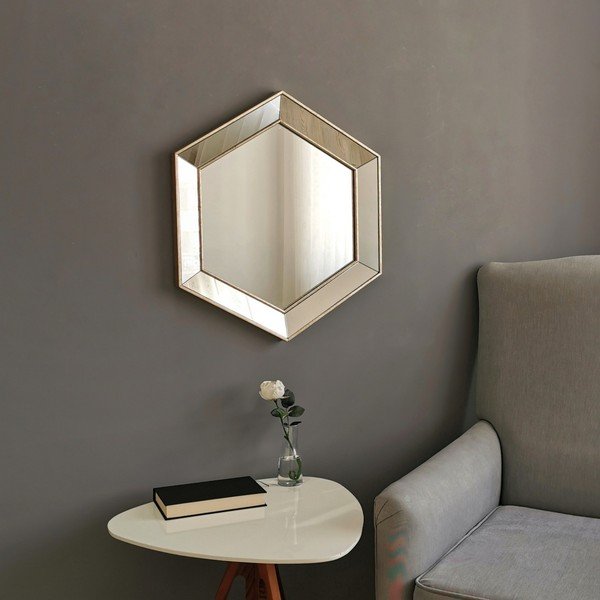 Lustro ścienne z ramą w kolorze złota Neostill Hall-image-4