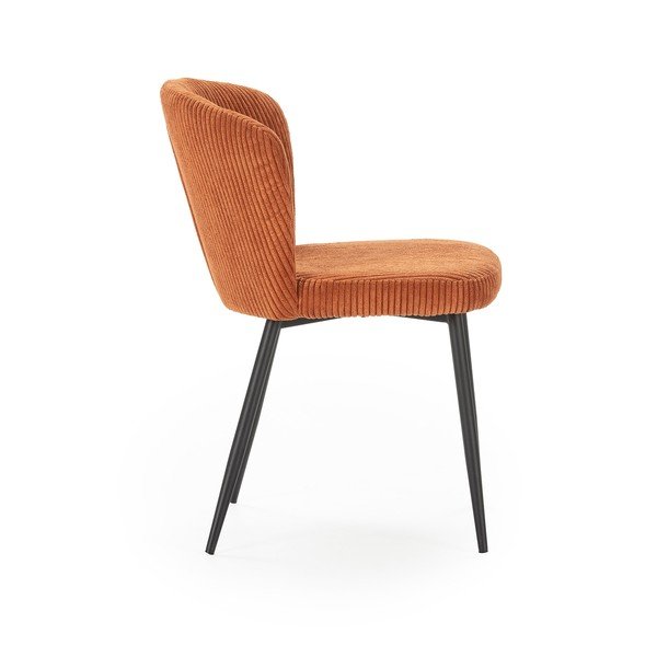 Pomarańczowe sztruksowe krzesła zestaw 4 szt. Megan – Marckeric-image-3