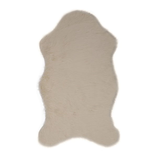 Kremowy dywan ze sztucznej skóry Pelus Cream, 90x150 cm