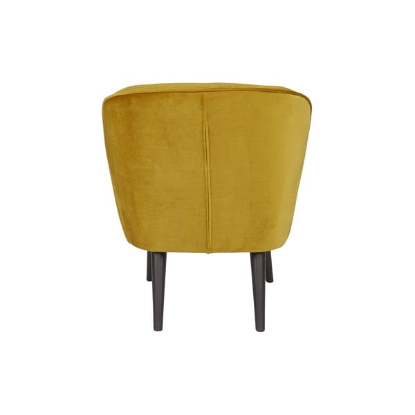 Musztardowy fotel WOOOD Sara-image-4