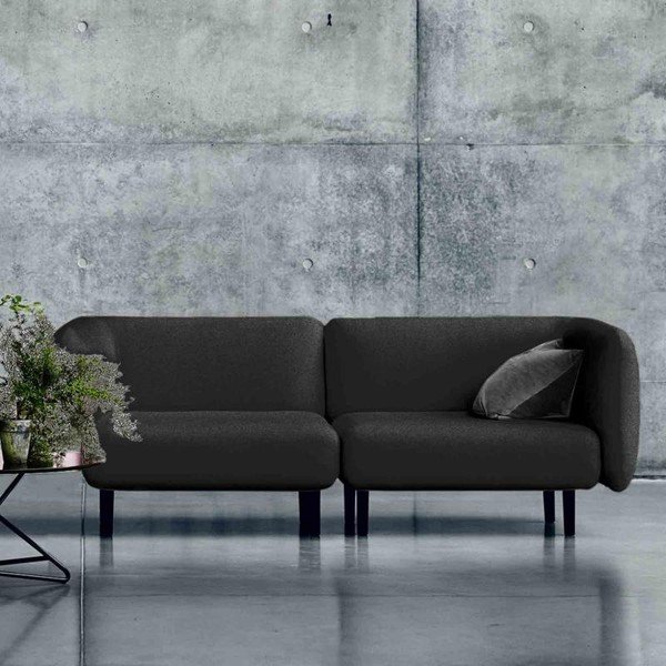 Antracytowa sofa Softline Elle, 230 cm-image-1