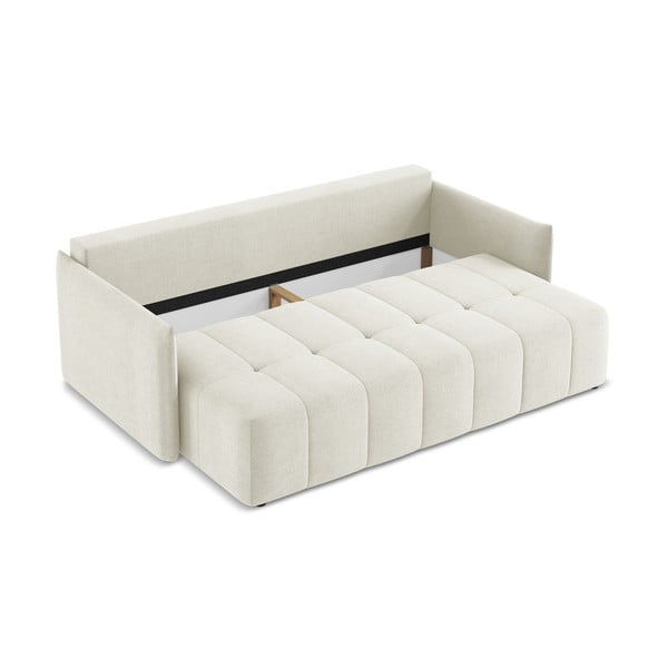 Beżowa rozkładana/ze schowkiem sofa 225 cm Moku – Makamii-image-4