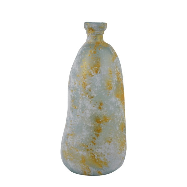 Jasnoniebieski wazon ze szkła z recyklingu z patyną Ego Dekor Simplicity, wys. 51 cm