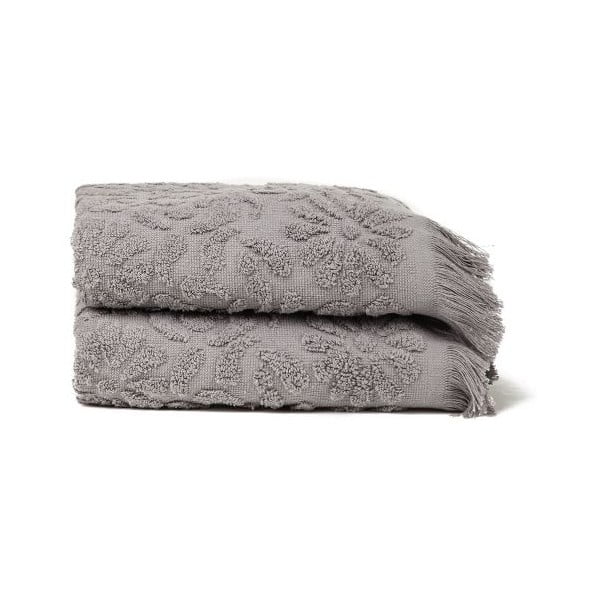 Zestaw 2 ręczników Riad Face Grey, 50x90 cm