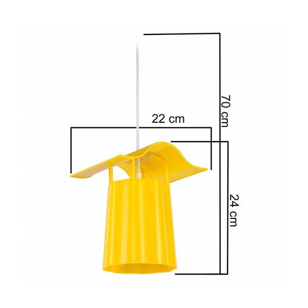 Żółty ogrodowy lampion wiszący Homemania Decor Luciana-image-2