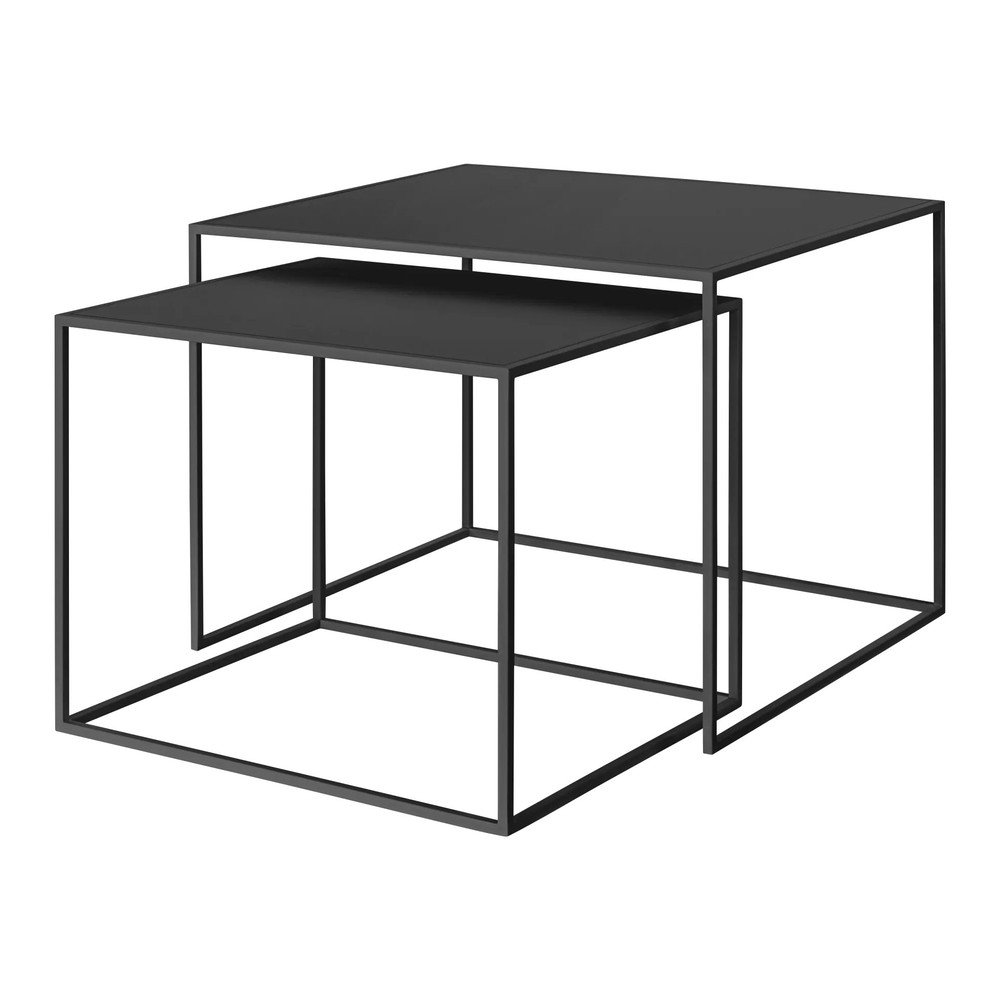 Czarne metalowe stoliki zestaw 2 szt. 50x60 cm Fera – Blomus