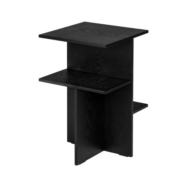 Czarna szafka nocna w dekorze dębu z półką Atik – noo.ma-image-4