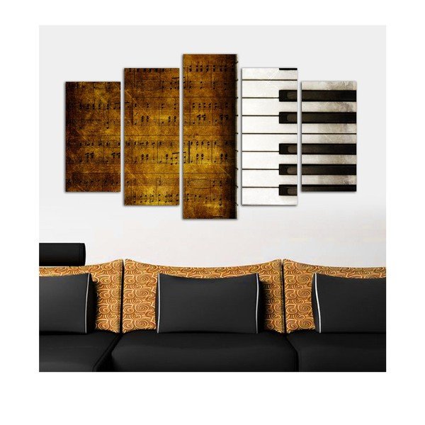Obraz wieloczęściowy Piano, 110x60 cm-image-1