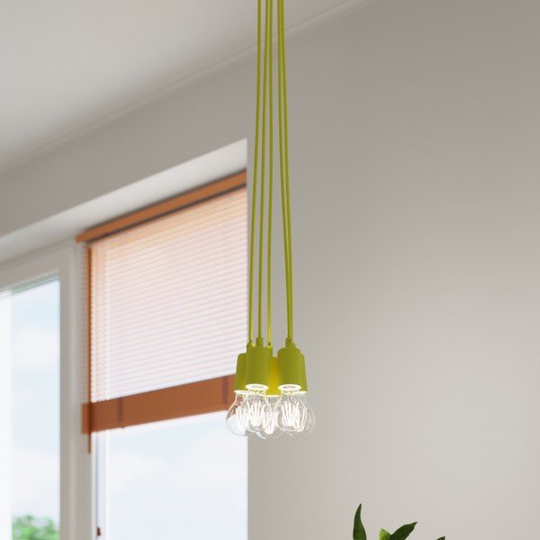Żółta lampa wisząca ø 15 cm Rene – Sollux-image-1