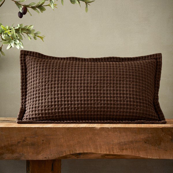 Bawełniana poduszka dekoracyjna 30x50 cm Jaipur Chunky Waffle – Pineapple Elephant-image-1