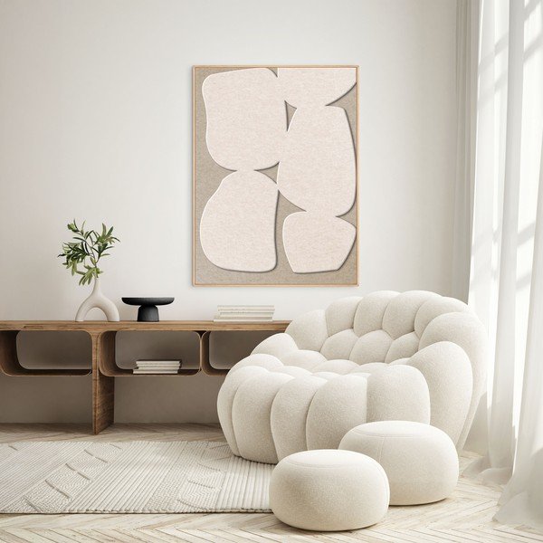 Obraz 3D z ramą w zestawie/akustyczny 90x120 cm Stone Path 1 – Malerifabrikken-image-1