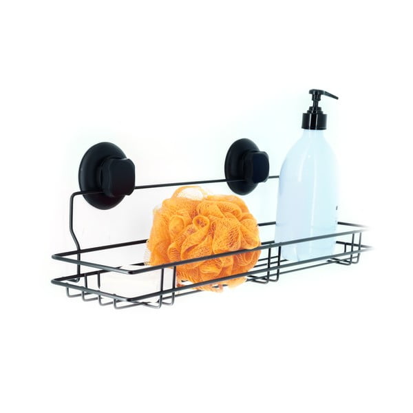 Czarna samoprzylepna półka kuchenna Compactor Bestlock Black Kitchen Shelf, 45,5x12 cm-image-1