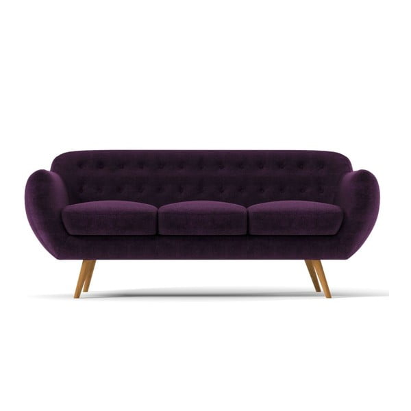 Trzyosobowa sofa Indigo, fioletowa