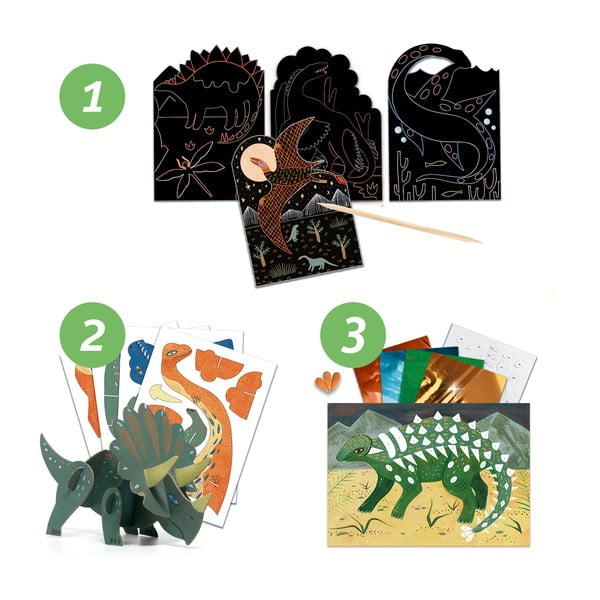 Kreatywny zestaw artystyczny Djeco Dinozaury-image-3