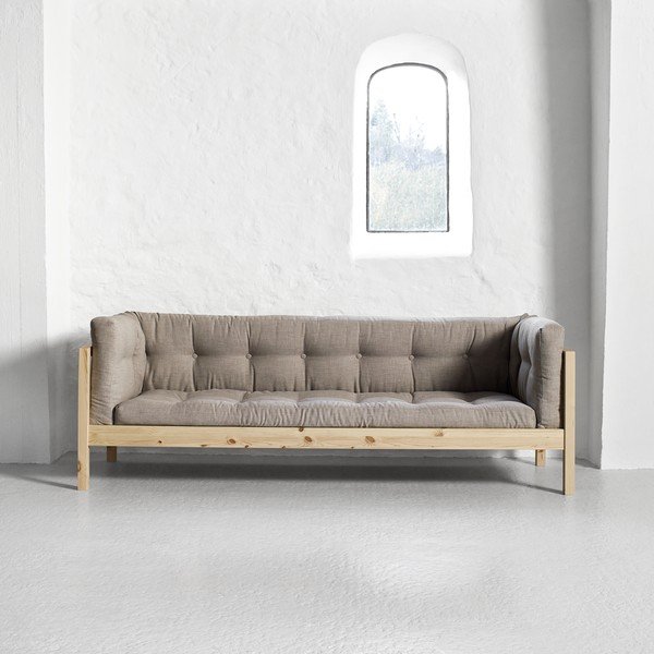 Sofa 3-osobowa Karup Fusion Natural/Linoso Light Gray-image-1