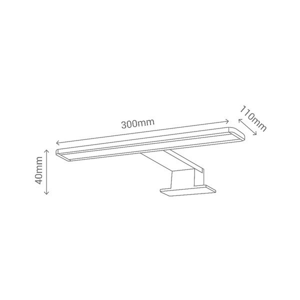 Kinkiet w kolorze srebra z LED SULION Curves-image-2