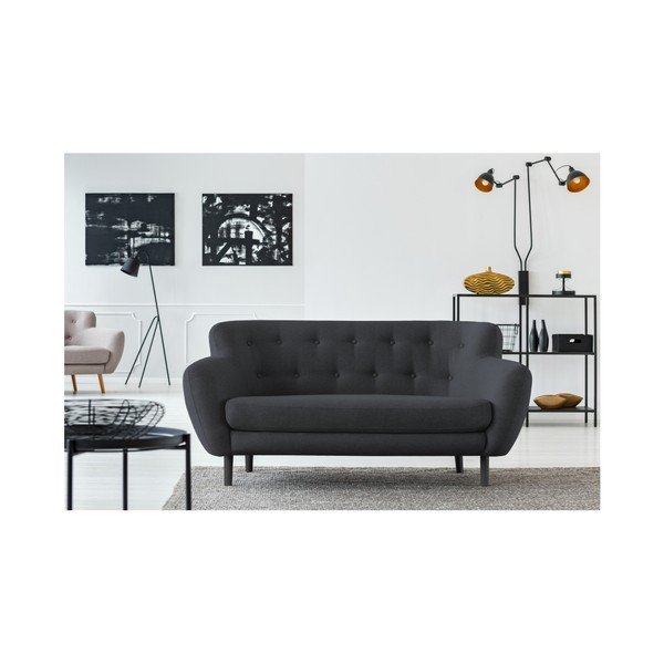 Ciemnoszara sofa Cosmopolitan design Hampstead, 162 cm-image-4