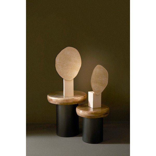 Beżowa metalowa lampa stołowa z metalowym kloszem (wysokość 57 cm) Neev – Bizzotto-image-1