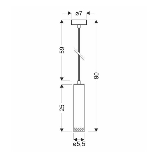 Czarna lampa wisząca z drewnianym kloszem ø 7 cm Tubo – Candellux Lighting-image-2