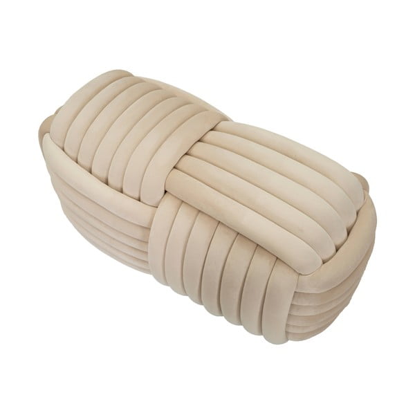 Kremowa aksamitna ławka Softy – Mauro Ferretti-image-3