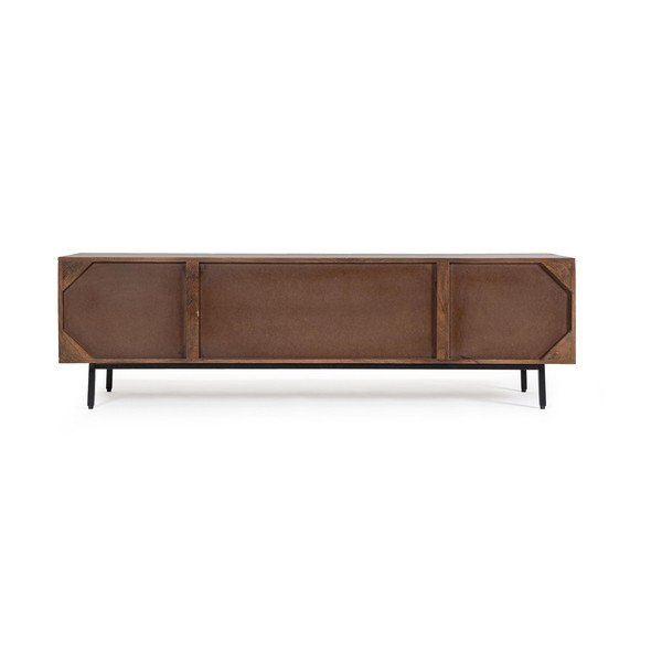 Szafka pod TV z litego drewna mango w naturalnym kolorze 170x50x40 cm Tadita – Bizzotto-image-4