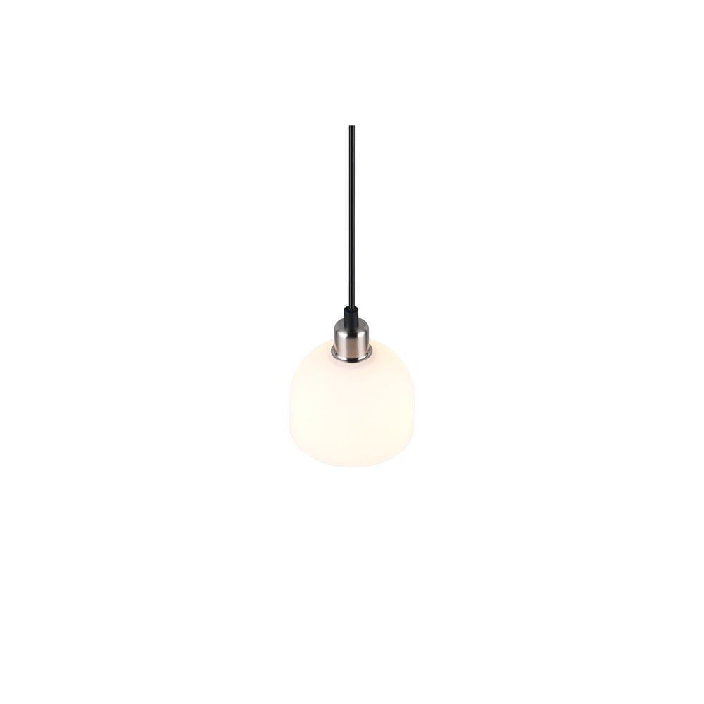 Lampa wisząca  w biało-srebrnym kolorze ze szklanym kloszem ø 12 cm Molly – Reality (zdjęcie 6)