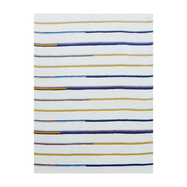 Beżowy dywan tuftowany ręcznie Bakero Stripe, 153x244 cm