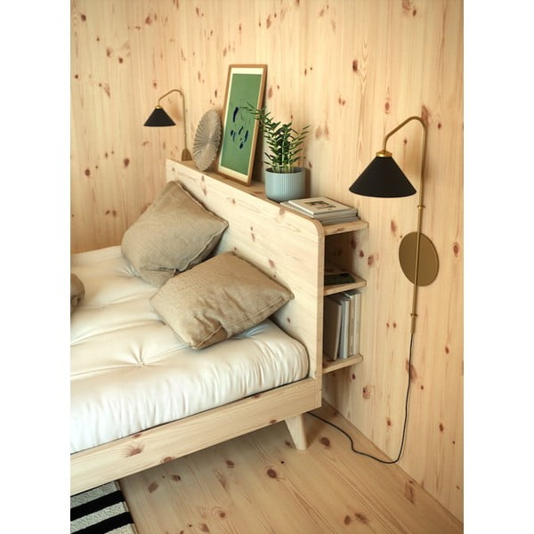 Łóżko dwuosobowe z drewna sosnowego ze stelażem 140x200 cm Retreat – Karup Design-image-4