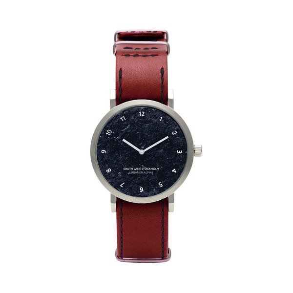 Zegarek unisex z czerwonym paskiem South Lane Stockholm Urbaner Alpha