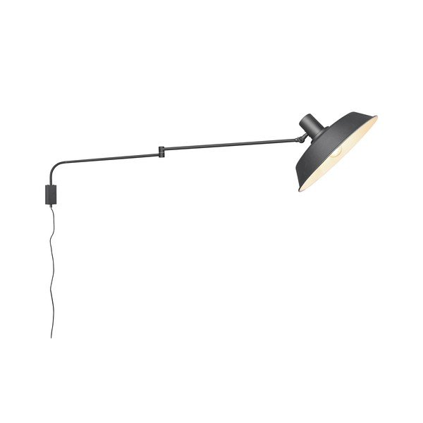 Kinkiet z elastyczną konstrukcją do kontaktu w kolorze matowej czerni ø 35,5 cm Bolder – Trio-image-4