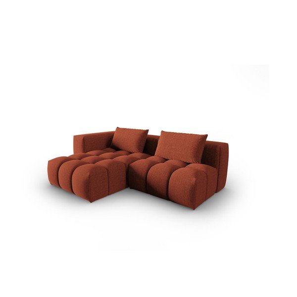 Narożnik (lewostronny/z szezlongiem) w kolorze terakoty Verona – Cosmopolitan Design
