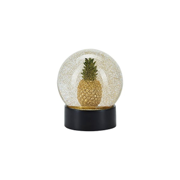 Kula śnieżna w kolorze złota ze światłem LED Miss Étoile, Pineapple