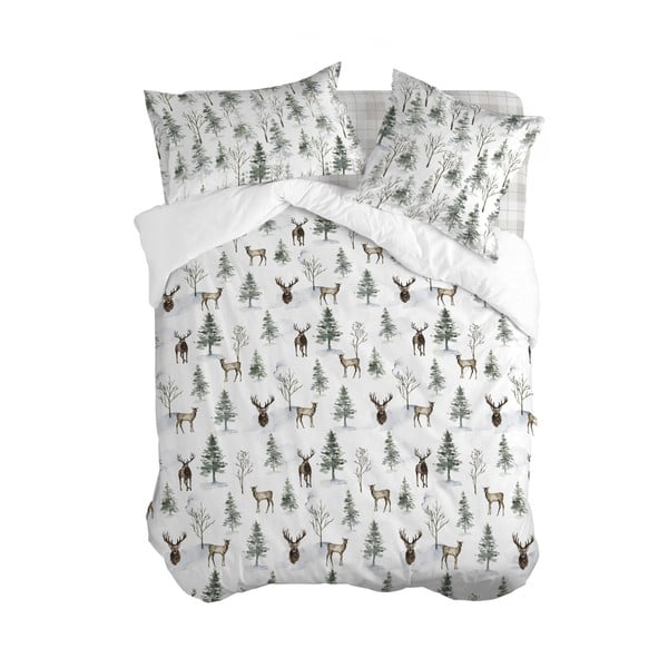 Bawełniane prześcieradło Happy Friday Basic Mystical Winter, 140x200 cm-image-2