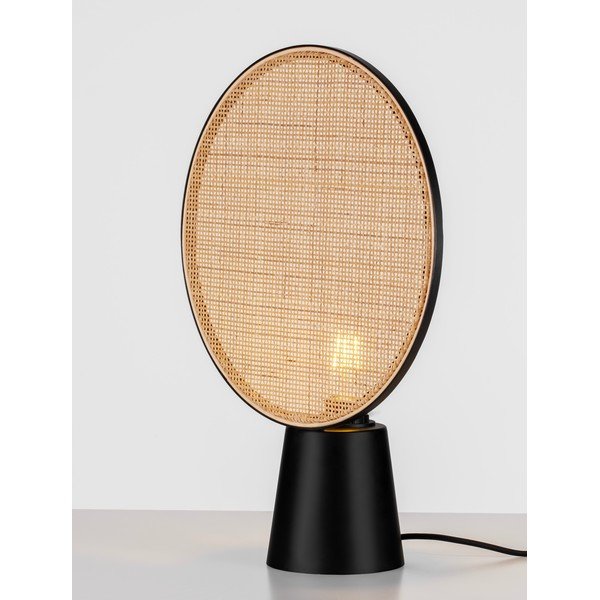 Metalowa lampa stołowa w kolorze matowej czerni/w naturalnym kolorze (wysokość 48,5 cm) Tierra – Nova Luce-image-1