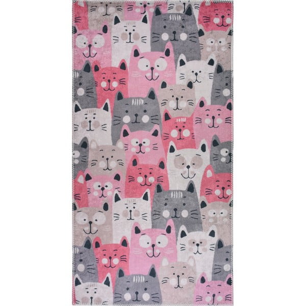 Różowy dywan dziecięcy 100x160 cm Silly Cats – Vitaus