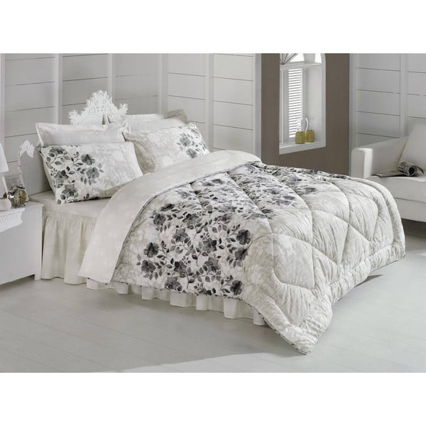 Narzuta, poszewki na poduszkę i ozdobna falbana wokół łóżka Lena Grey, 195x215 cm
