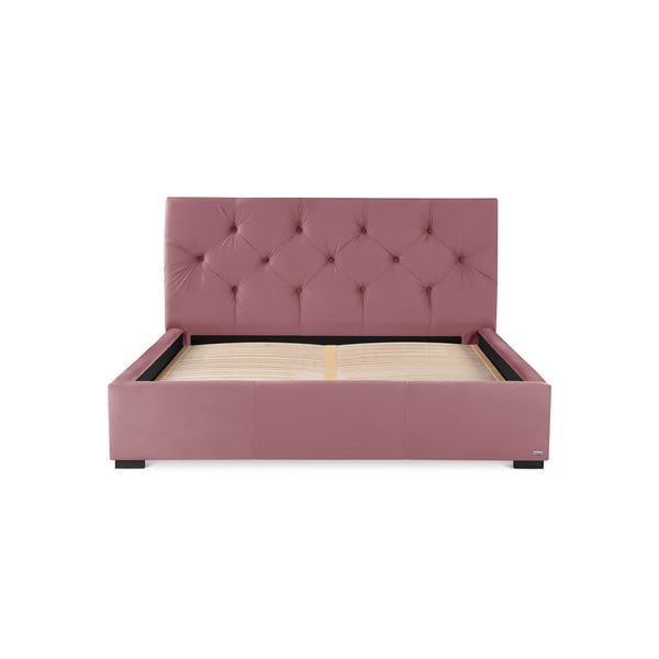 Różowe łóżko ze schowkiem Guy Laroche Home Fantasy, 160x200 cm