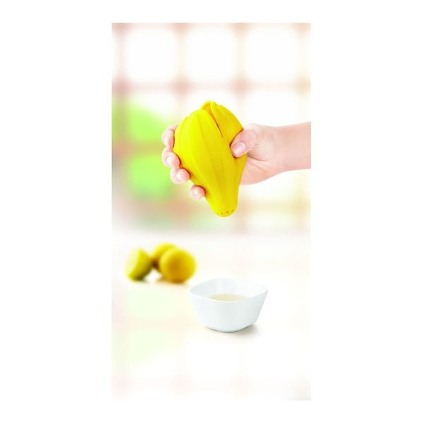 Silikonowa wyciskarka do cytryn, żółta