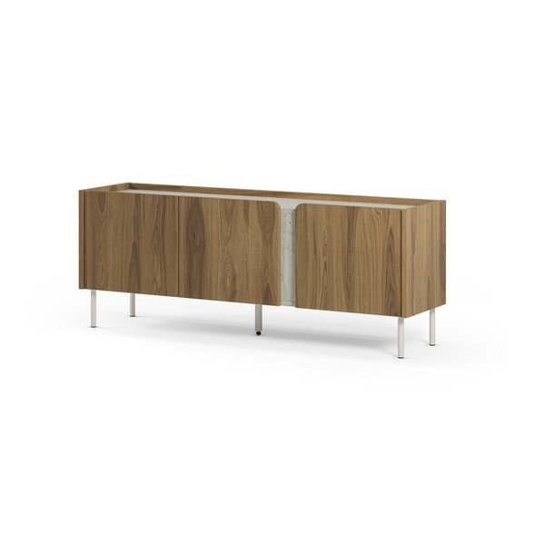 Szafka pod TV w dekorze dębu w naturalnym kolorze 140x54x35,5 cm Lucile – Marckeric-image-4