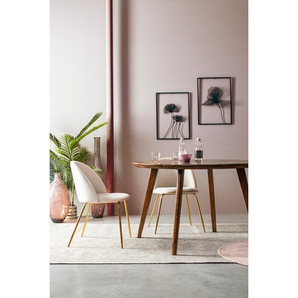 Okrągły stół z litego drewna mango ø 120 cm Sylvester – Bizzotto-image-3