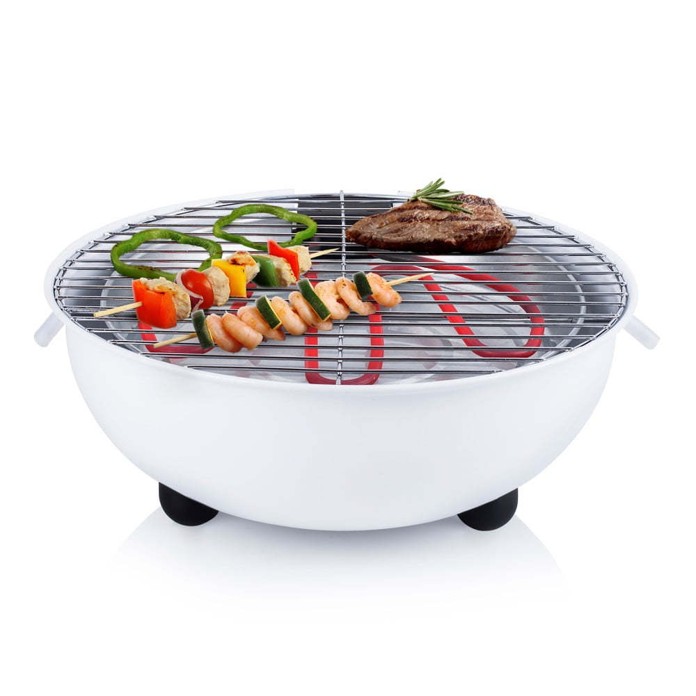 Biały grill elektryczny Tristar, ⌀ 30 cm