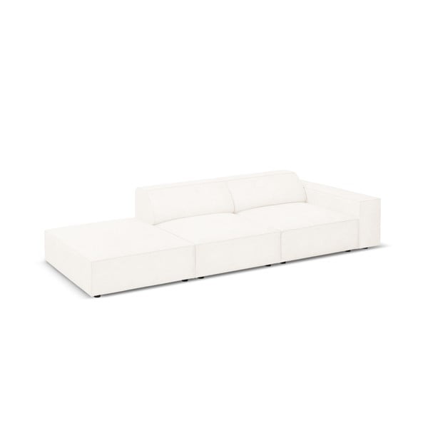 Beżowy narożnik (lewostronny) z materiału bouclé Jodie – Micadoni Home-image-3