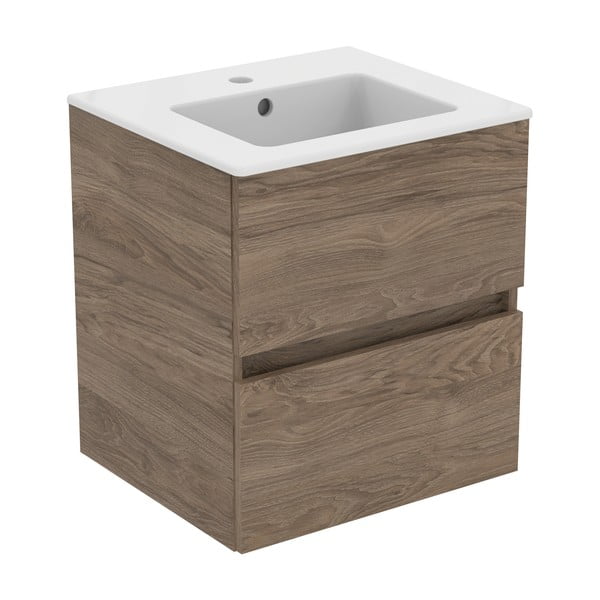 Wisząca szafka pod umywalkę w dekorze orzecha 50x55 cm Eurovit+ – Ideal Standard-image-2