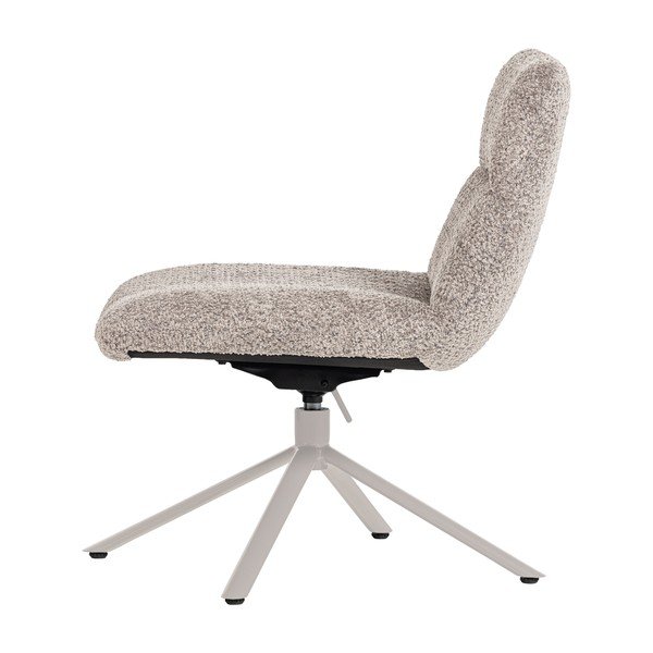 Jasnoszary obrotowy fotel z materiału bouclé Soren – WOOOD-image-3